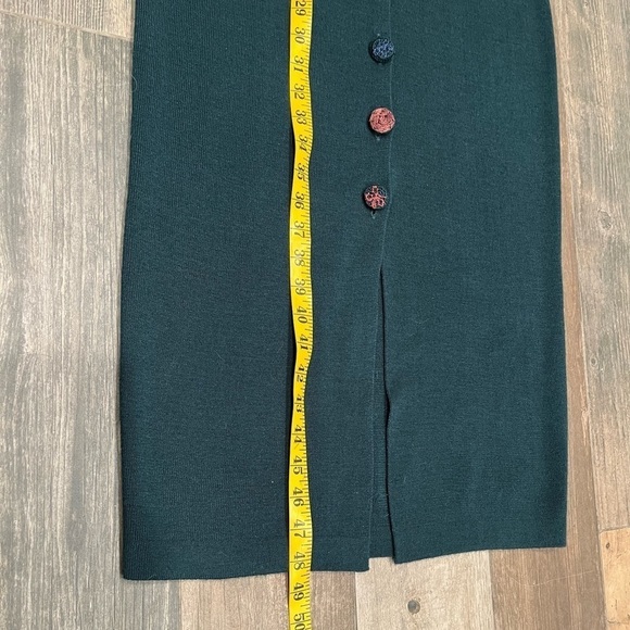 Carole Little Wool Blend Embroidered Long Body-con Sweater Dress Embordiery Sm - Picture 7 of 9